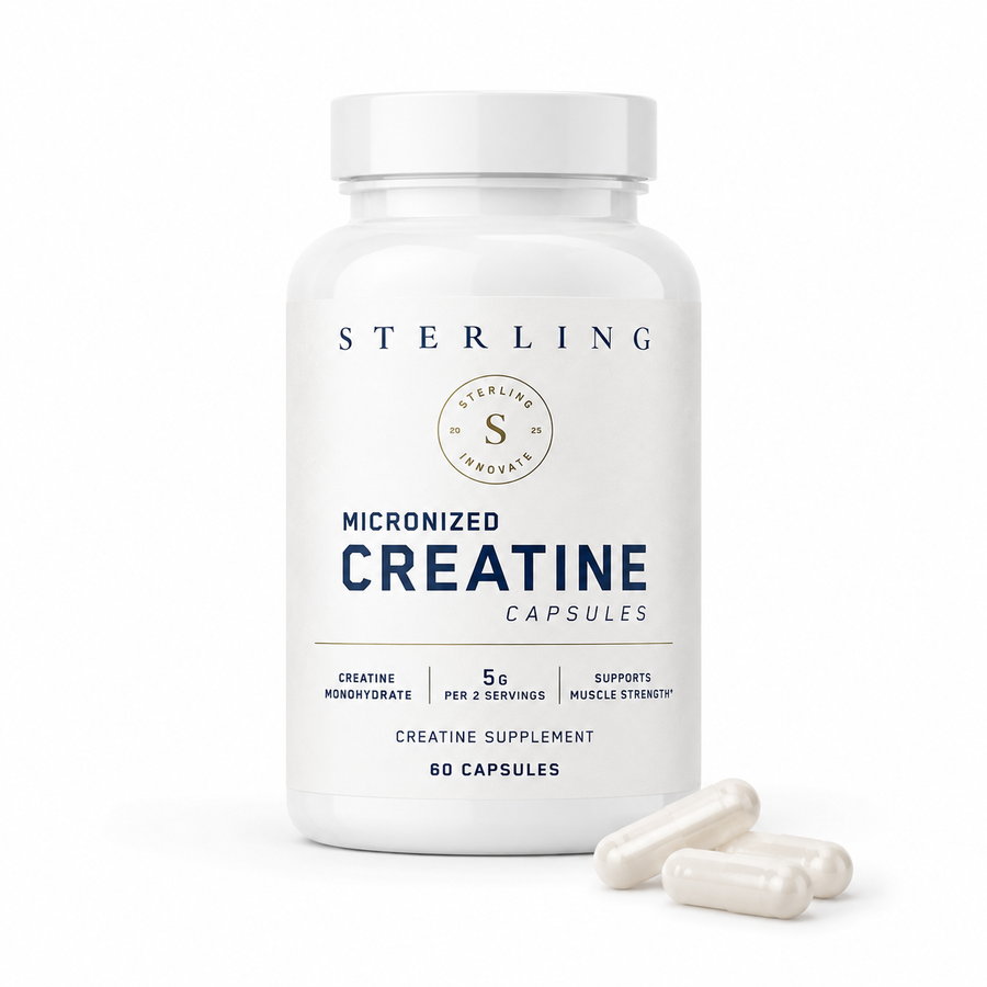 Sterling Creatine Monohydrate Capsules - 5g Pure Strength