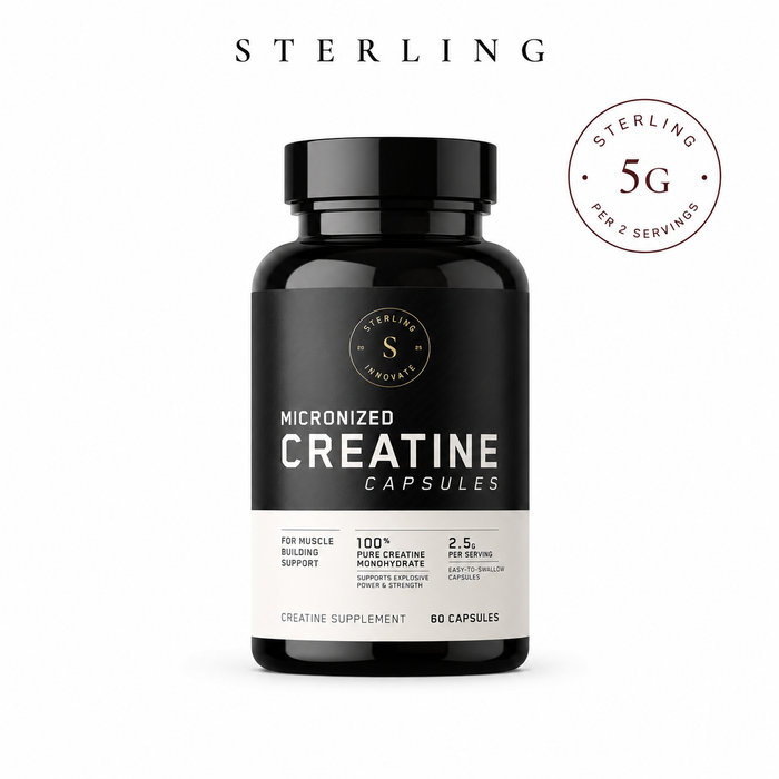 Sterling Creatine Monohydrate Capsules - 5g Pure Strength